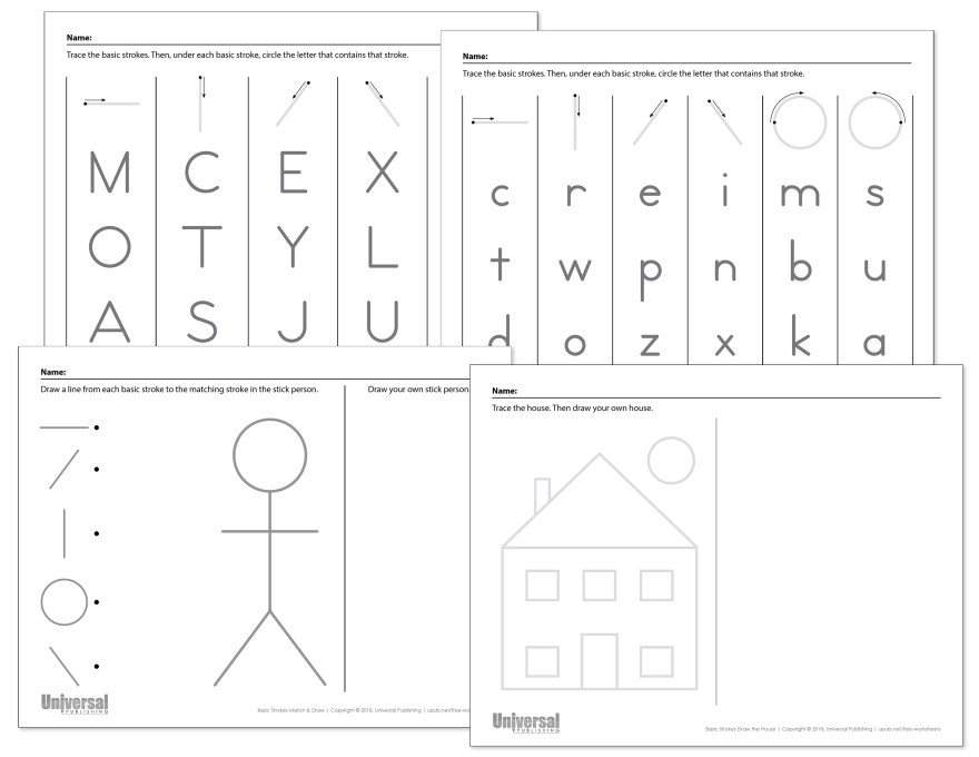 Picture of: Basic Strokes Activities  Free Printables – Universal Publishing
