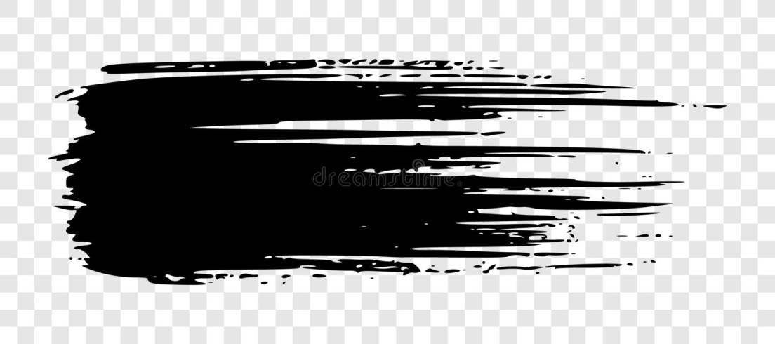 Picture of: Black Brush Stroke on Transparent Background Stock Vector