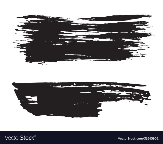Picture of: Black paint brush strokes Royalty Free Vector Image