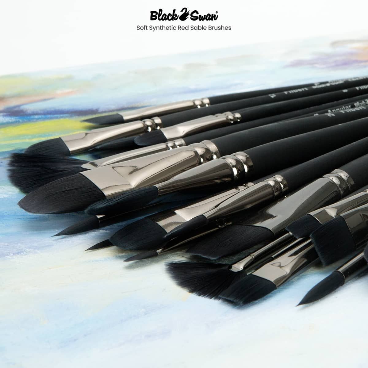 Picture of: Black Swan Synthetic Red Sable Brushes & Sets