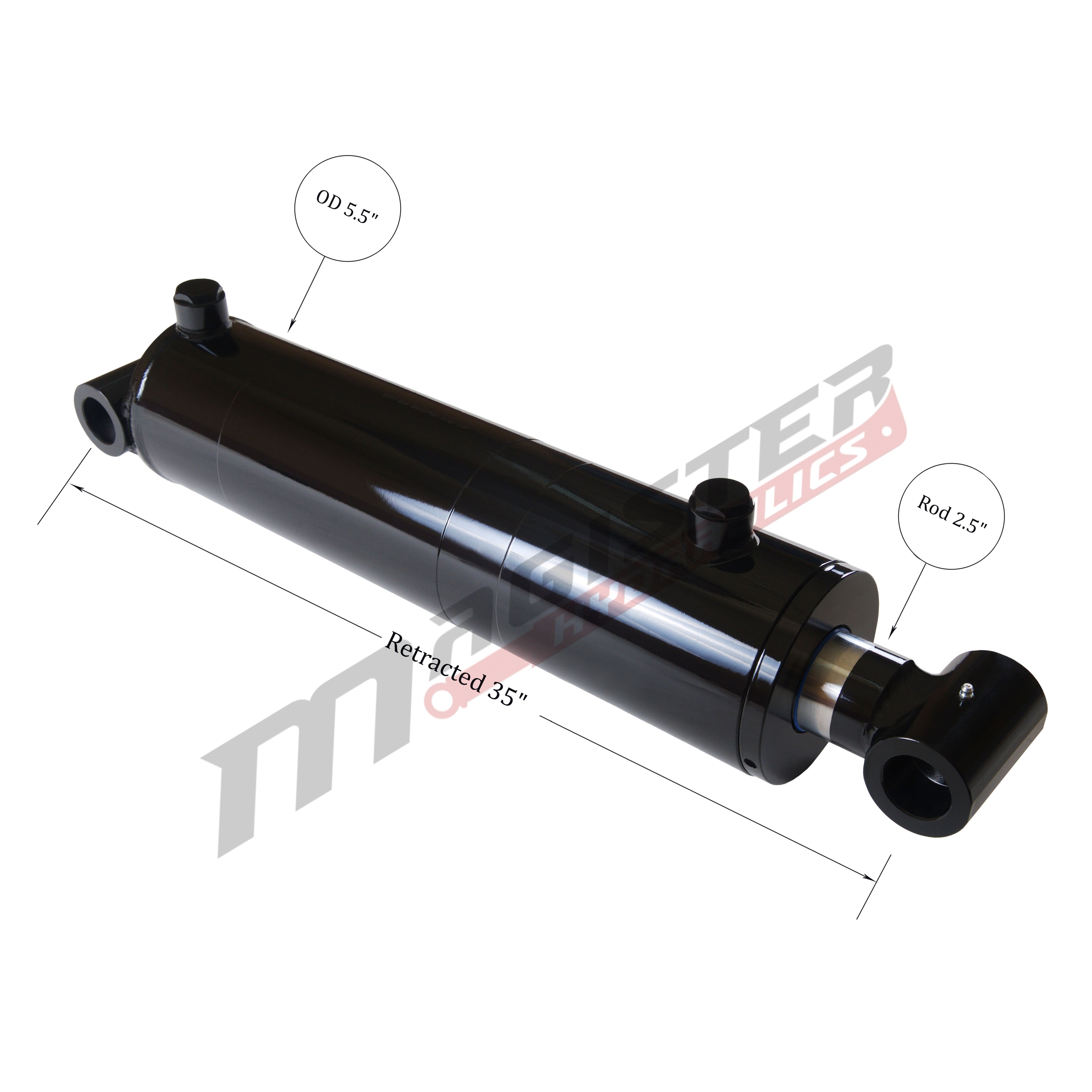 Picture of: ” bore x ” stroke cross tube hydraulic cylinder