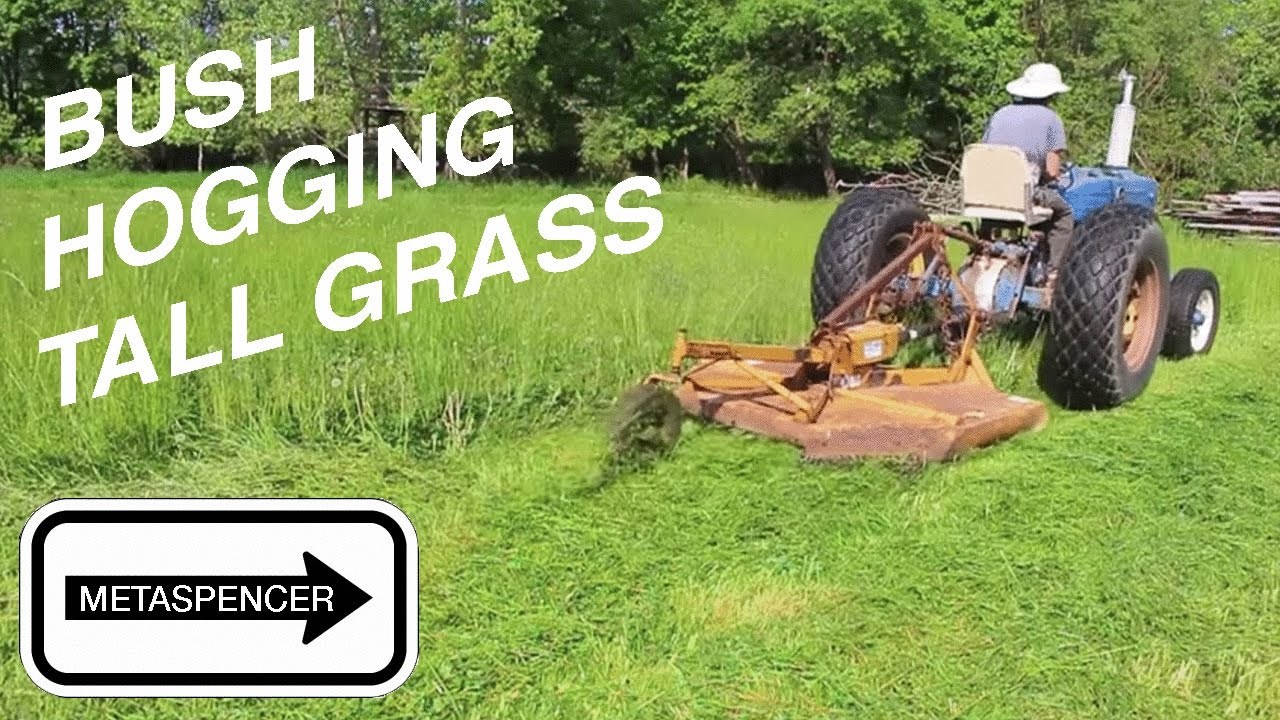 Picture of: Brush Hogging Tall Grass with a Bush Hog Tractor Mower