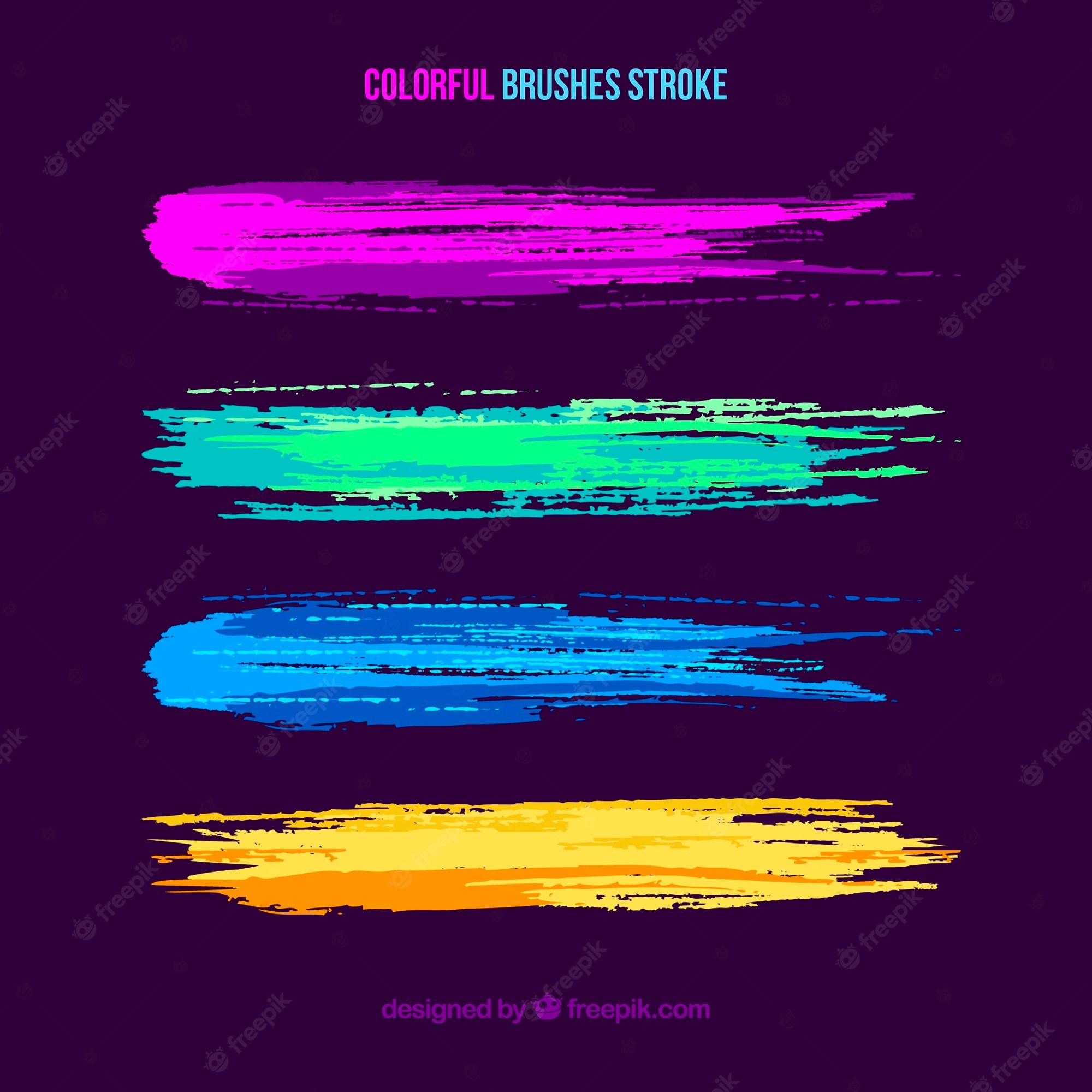 Picture of: Colorful Brush Stroke Images – Free Download on Freepik