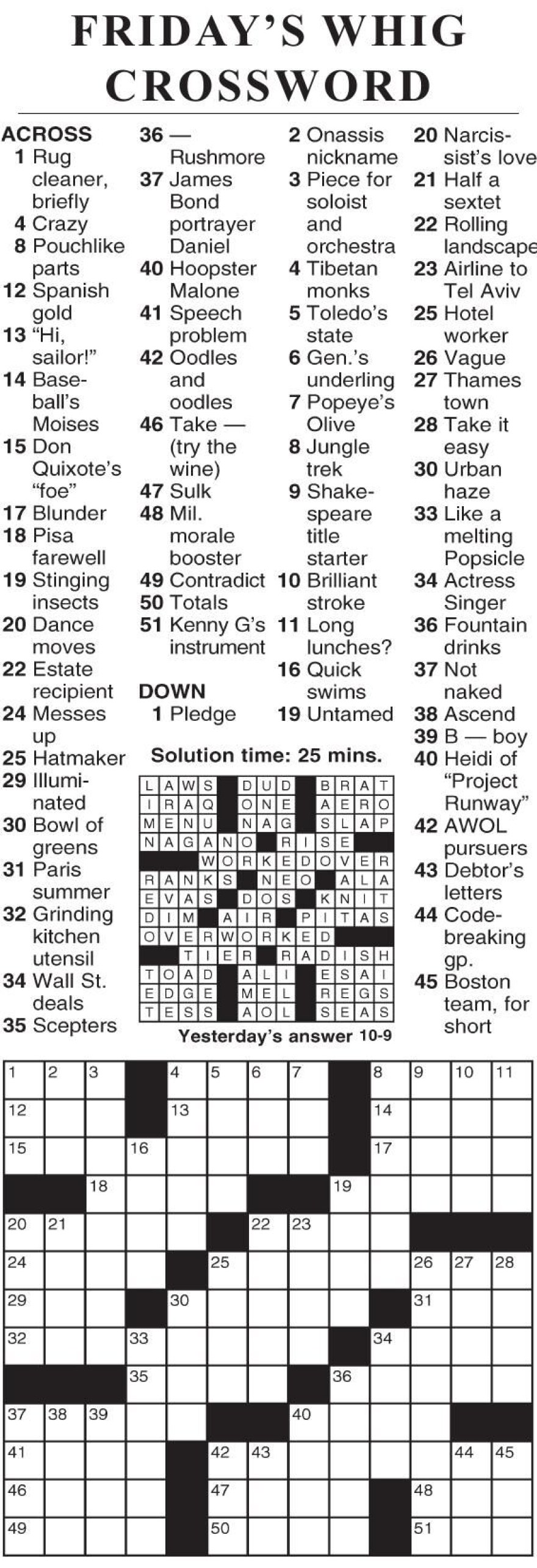 Picture of: crossword  Crosswords  cecildaily