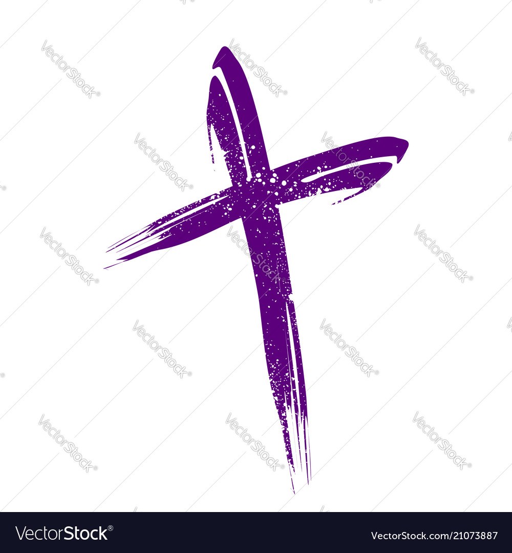 Picture of: Crucifix cross brush strokes symbol design Vector Image