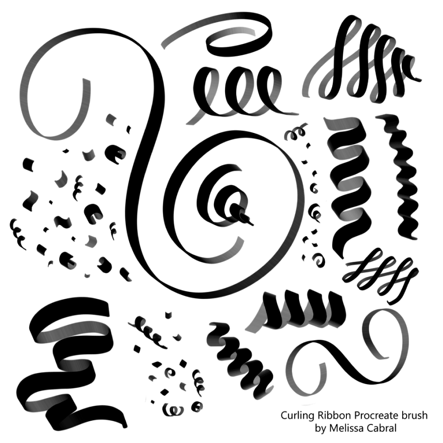 Picture of: Curling ribbon – Free Brushes for Procreate