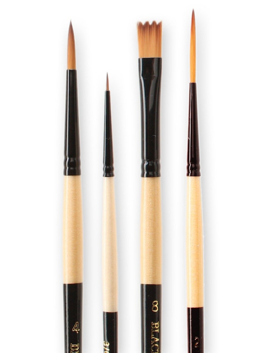 Picture of: Dynasty Black Gold Series Synthetic Brushes Short Handle