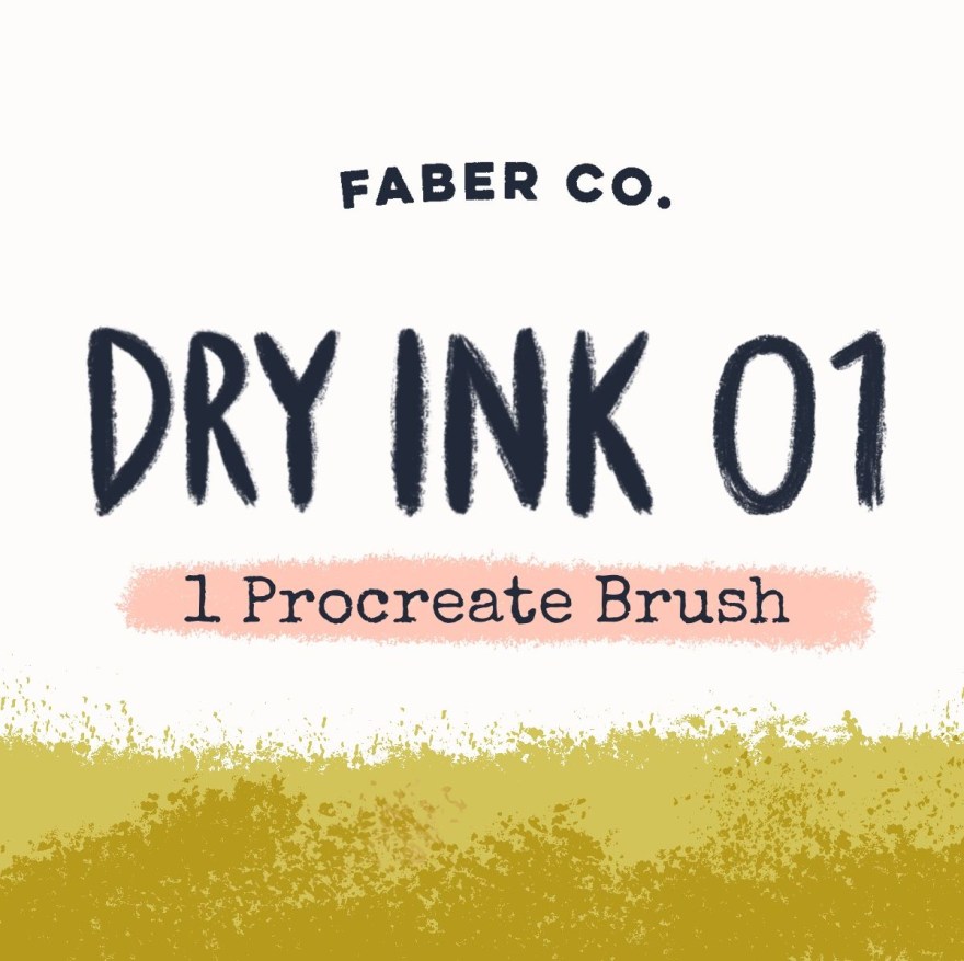 Picture of: Free Dry Ink Procreate Brush by Faber Co  Procreate brushes free