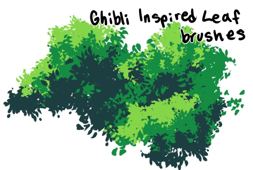 Picture of: FREE Ghibli Leaves Brush  Ginma Art