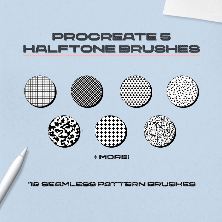Picture of: Free Seamless Halftone Procreate Brushes on Behance