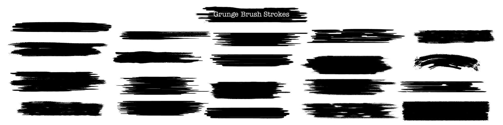 Picture of: Free Vector  Grunge brush strokes collection