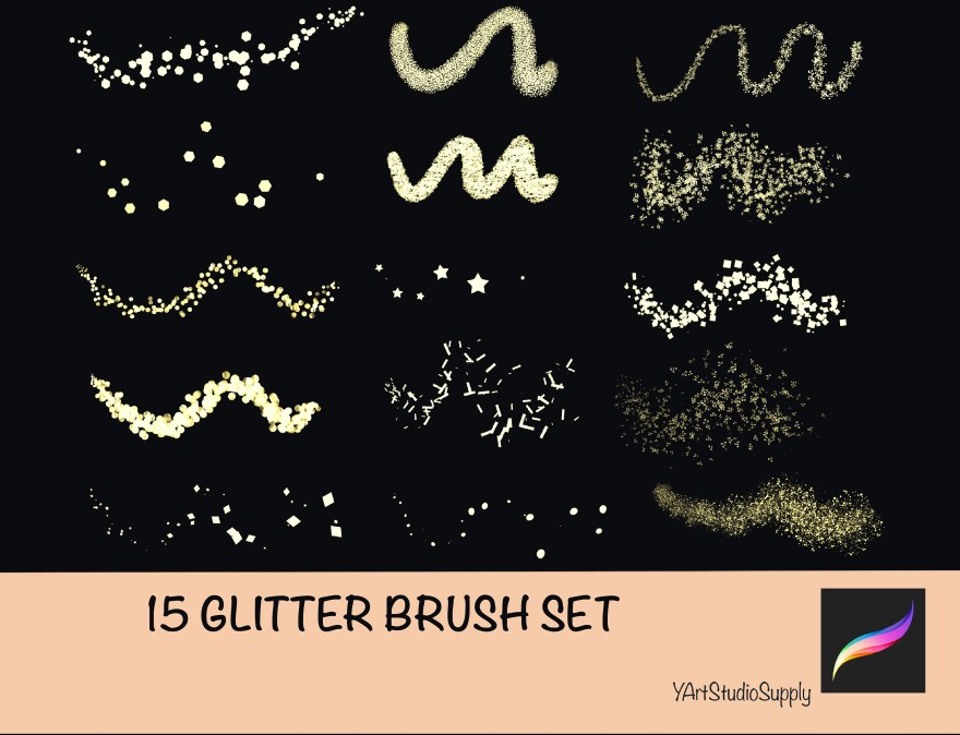 Picture of: Glitzer Procreate Pinsel Sparkle Brush Set – Etsy Schweiz