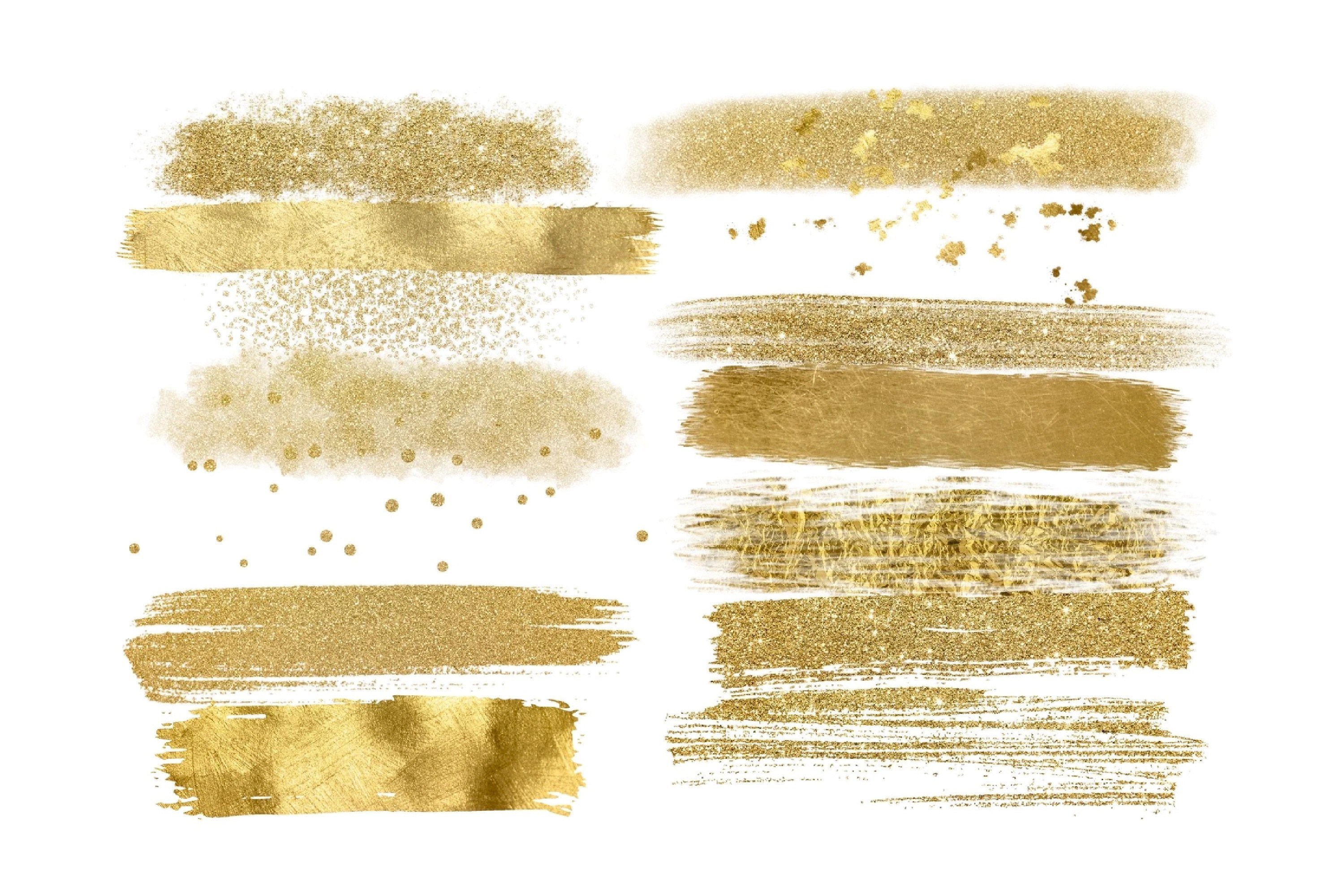 Picture of: Gold Glam Brush Strokes Png Clip Art Grafik Von Pencil Artsy · Creative  Fabrica