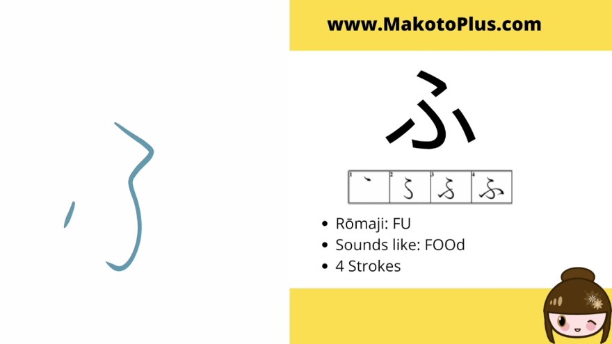 Picture of: Hiragana ふ fu Stroke Order #shorts