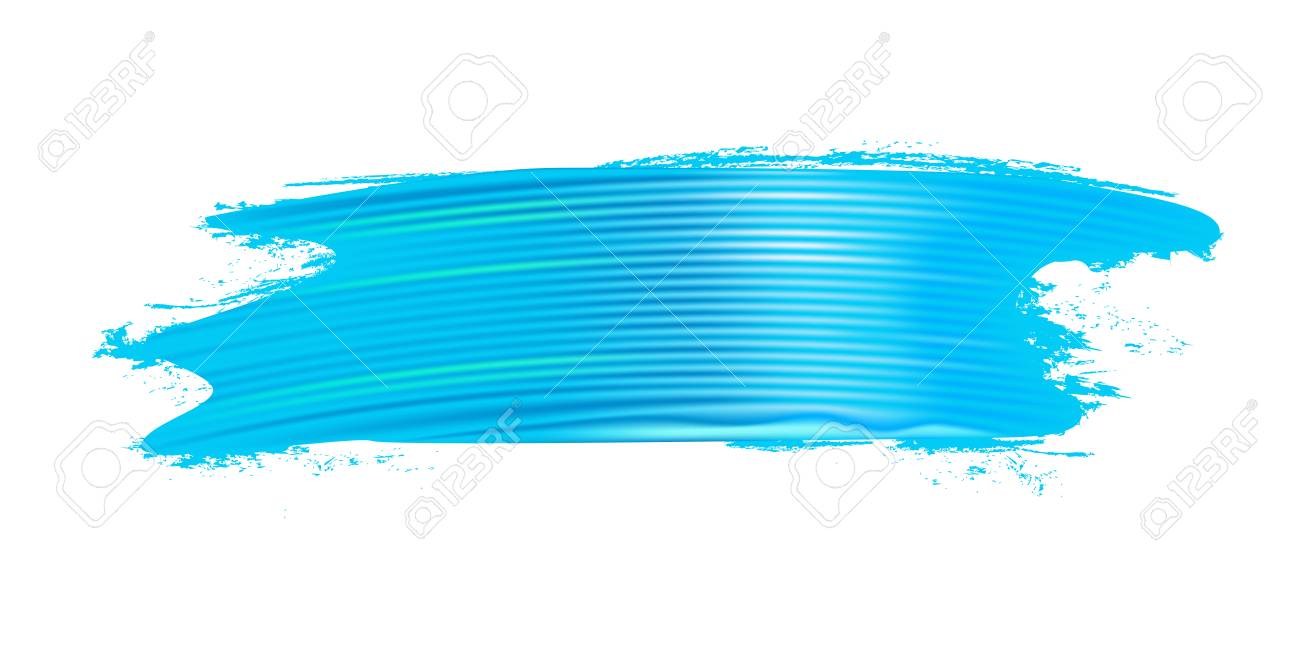 Picture of: Horizontal Realistic Light Blue Brush Stroke