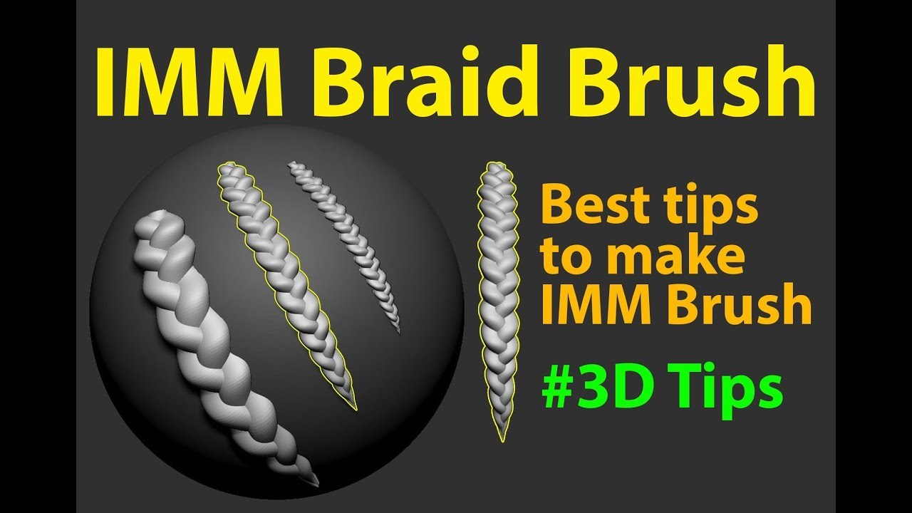 Picture of: How to make a IMM Braid Brush in zbrush r
