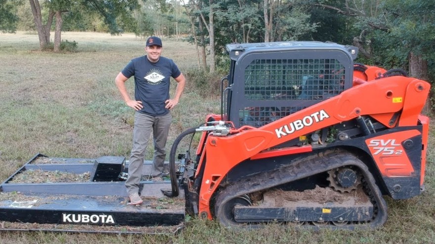 Picture of: Kubota SVL with Brush Cutter Attachment