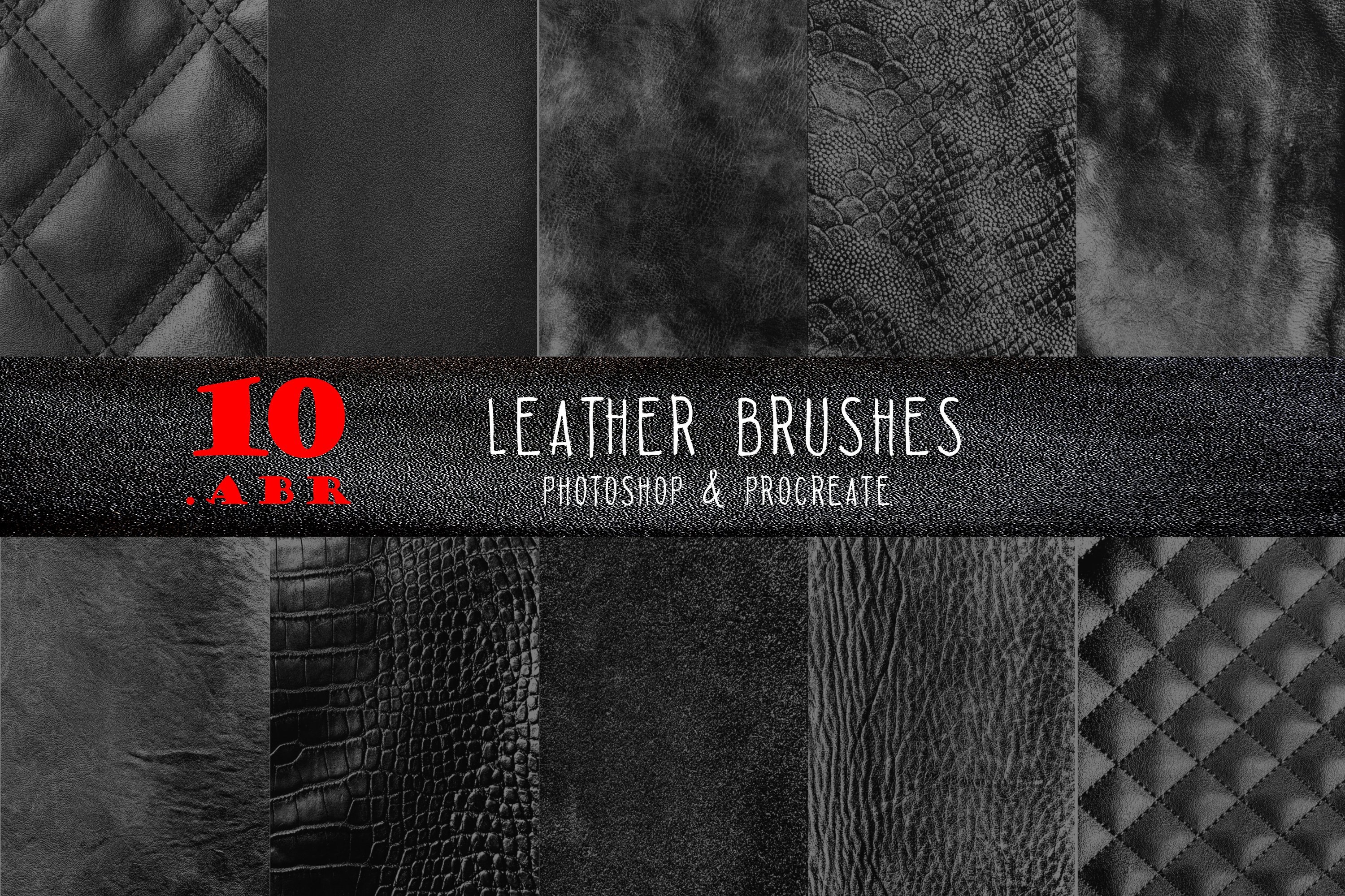 Picture of: Leather textured brushes for Photoshop & Procreate