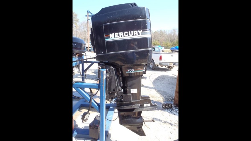 Picture of: M  Used Mercury ELPTO HP -Stroke Remote Outboard Boat Motor  0″ Shaft