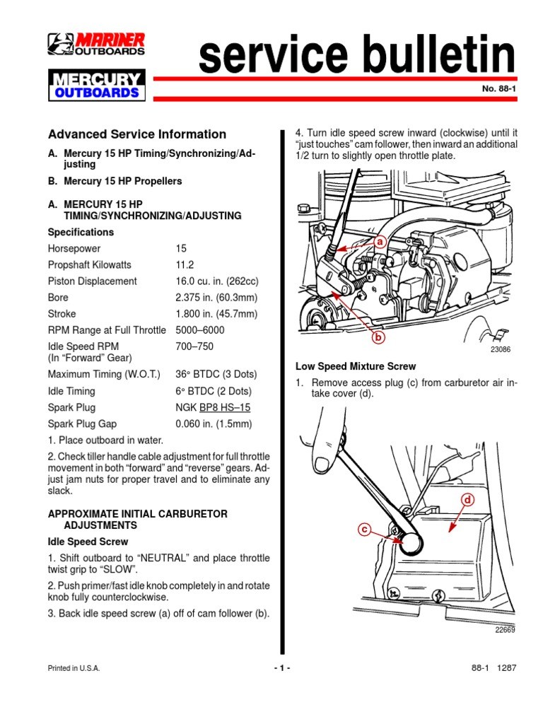 Picture of: Mercury  t Timing  PDF  Carburetor  Horsepower