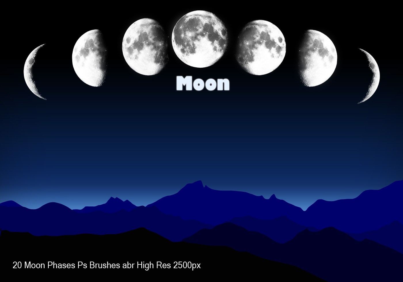 Picture of: Moon Phases Free Brushes – ( Free Downloads)