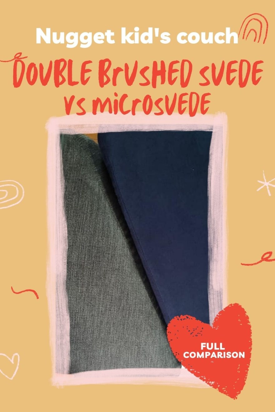Picture of: Nugget double brushed suede vs microsuede – Celebrating with kids