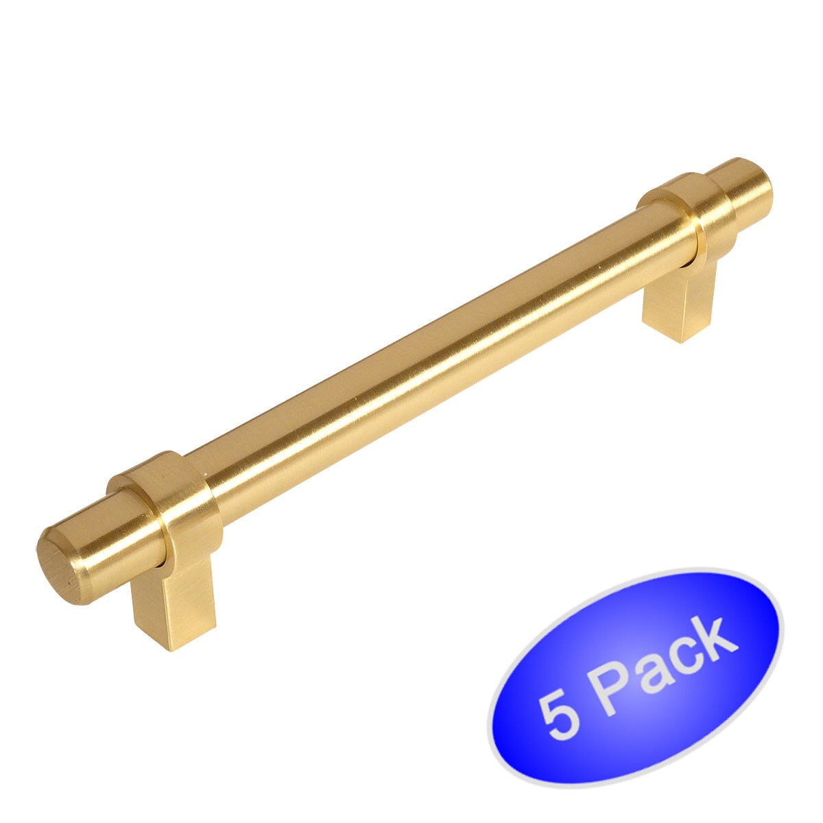 Picture of: Pack* Cosmas Cabinet Hardware Brushed Brass Euro Style Bar Pull