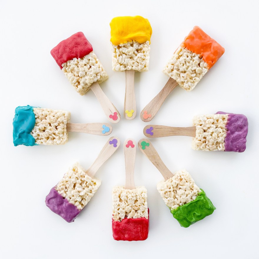 Picture of: Paint Brush Rice Krispie Treats – Grace, Giggles and Naptime