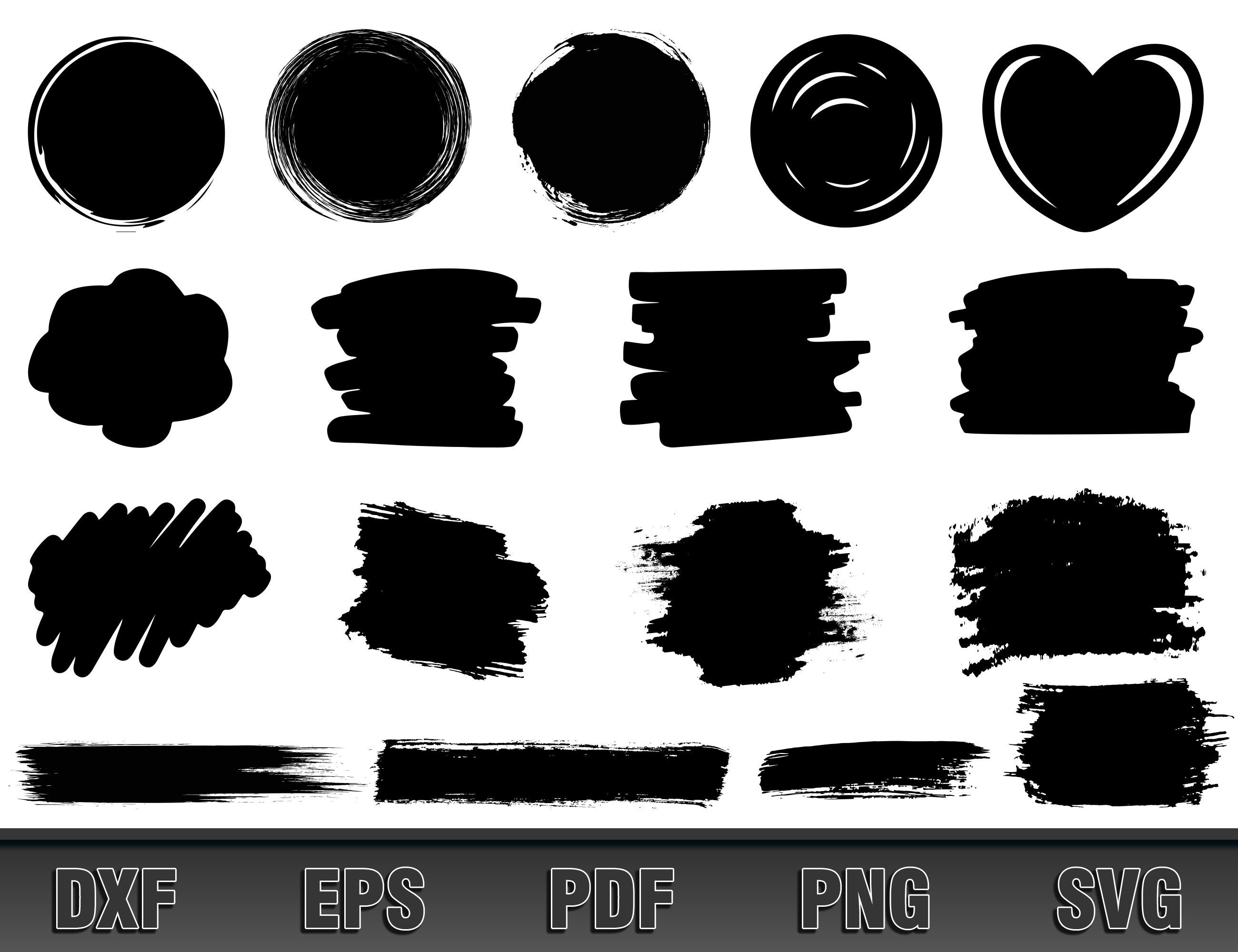 Picture of: Paint Brush Strokes SVG  Brush Stroke SVG  Brush SVG  Hand Drawn Brush   Cut File.