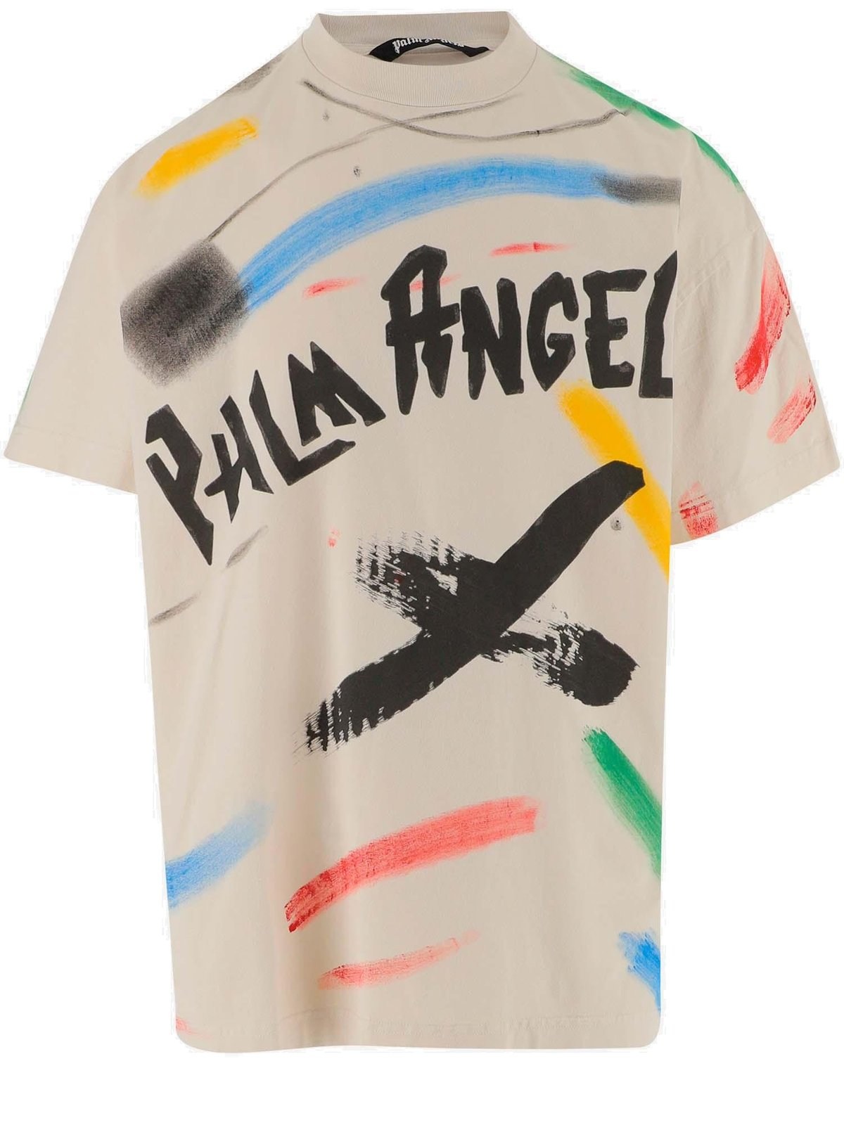 Picture of: Palm Angels Brush Strokes Crewneck T-Shirt