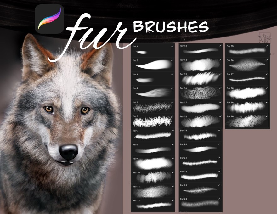 Picture of: Procreate Fur Brushes Animal Hair Brushes for Procreate – Etsy