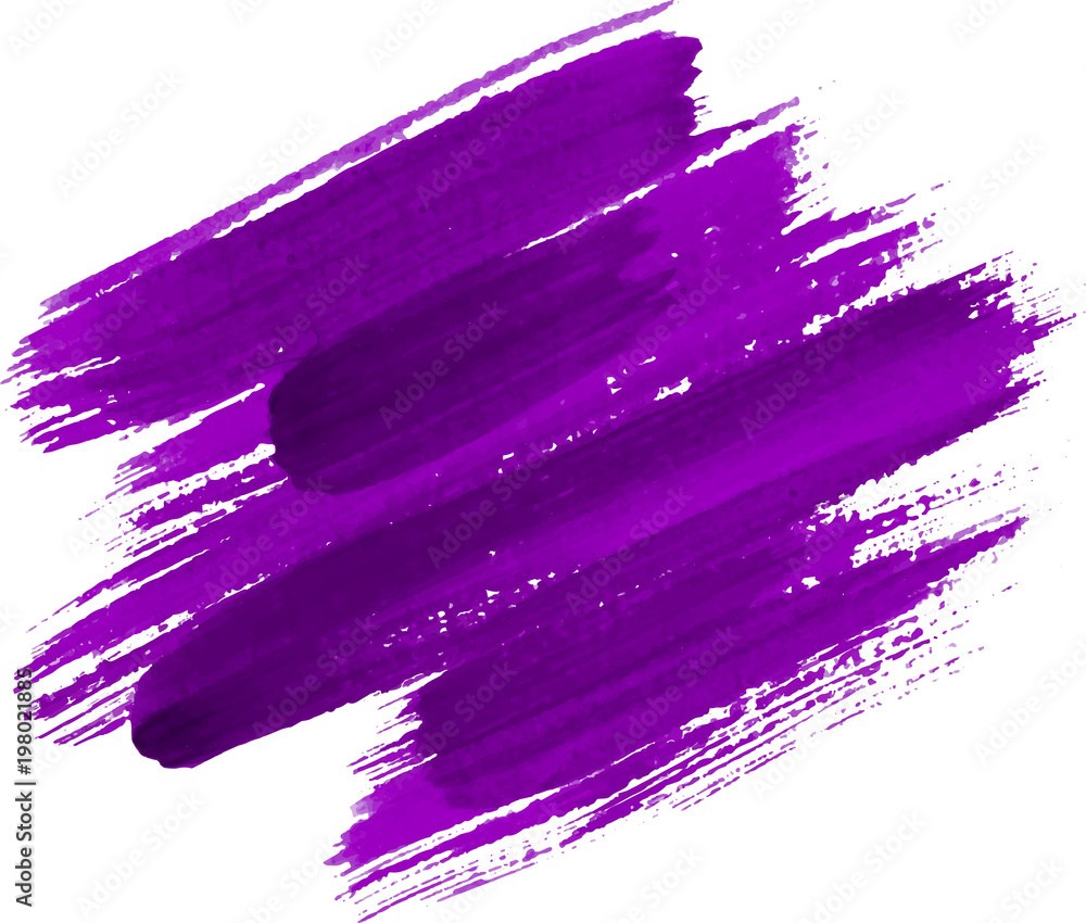 Picture of: Purple watercolor texture paint stain shining brush stroke Stock