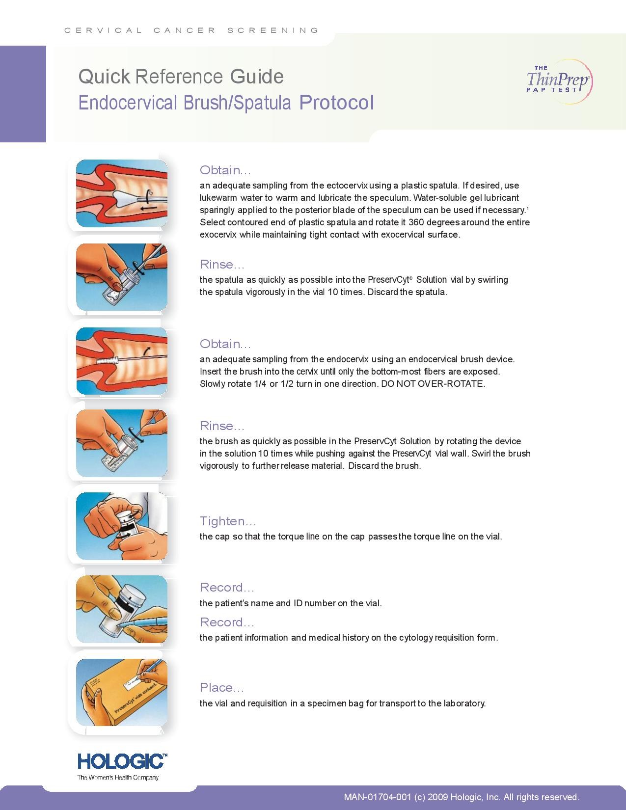 Picture of: Quick Reference Guide – Endocervical Brush/Spatula   GrepMed