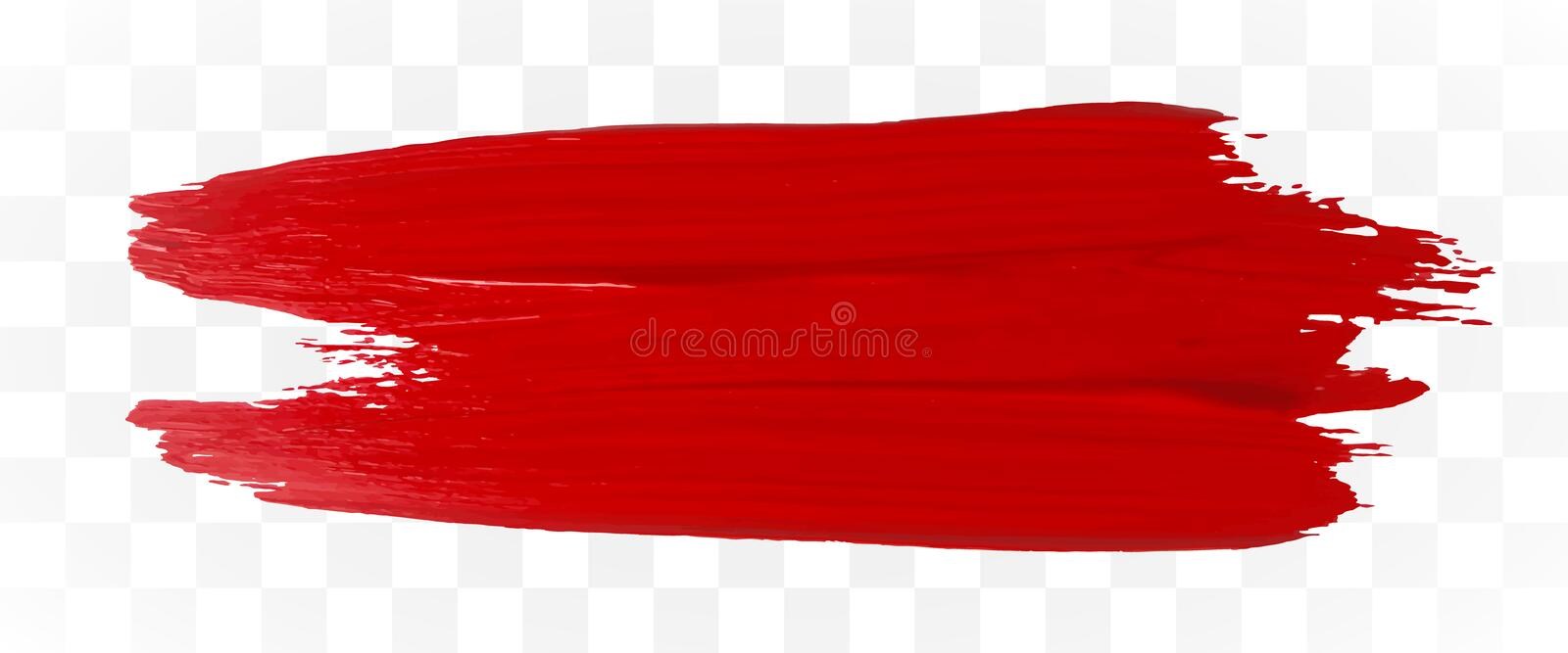 Picture of: Red Brush Stroke on Transparent Background. Paint Stroke