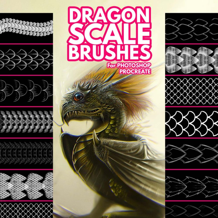 Picture of: SCALES brushes for Procreate [Free and Premium] – BrushWarriors