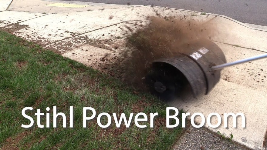 Picture of: Stihl KB-KM – Power Broom vs Regular Broom