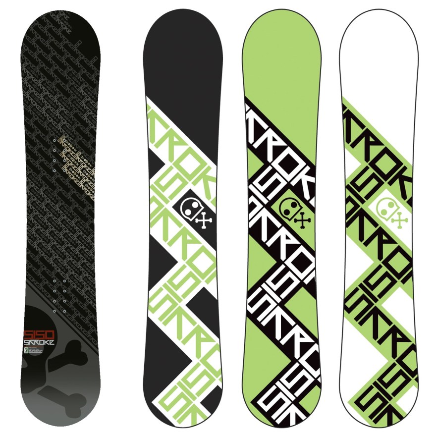 Picture of: Stroke Wide Snowboard + FF (Black) Bindings   evo