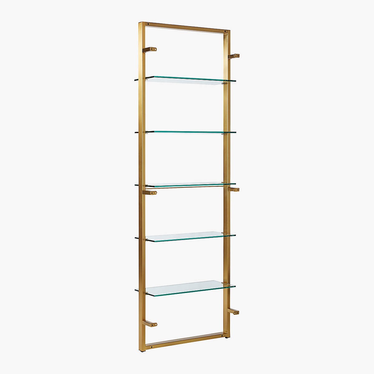 Picture of: Tesso Brushed Brass ” Bookcase