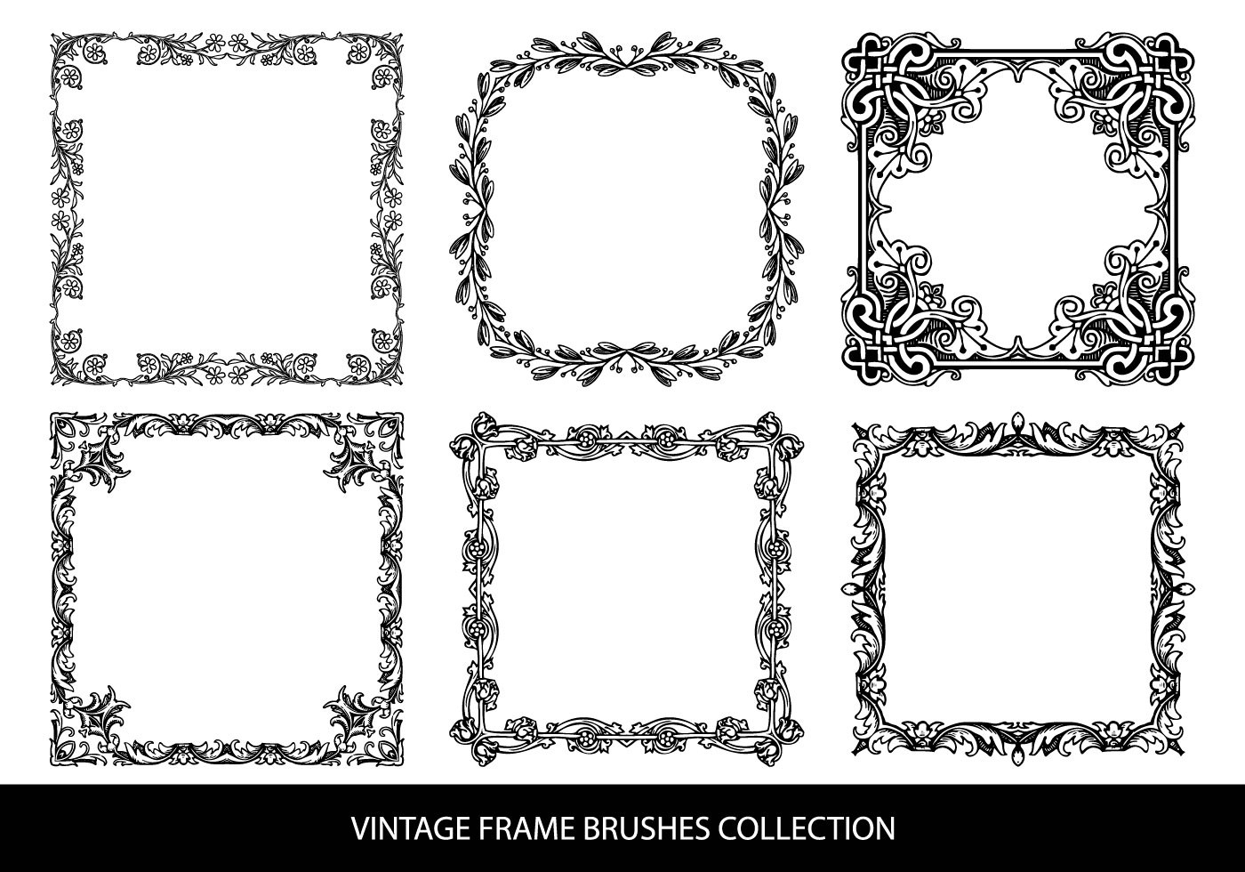 Picture of: Vintage Border Free Brushes – (,48 Free Downloads)