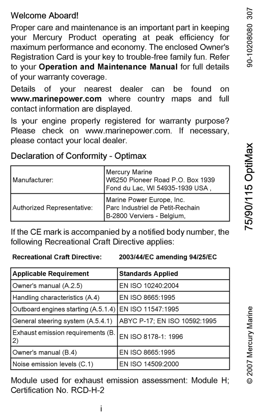 Picture of: Warning System – Mercury Optimax User Manual [Page ]  ManualsLib