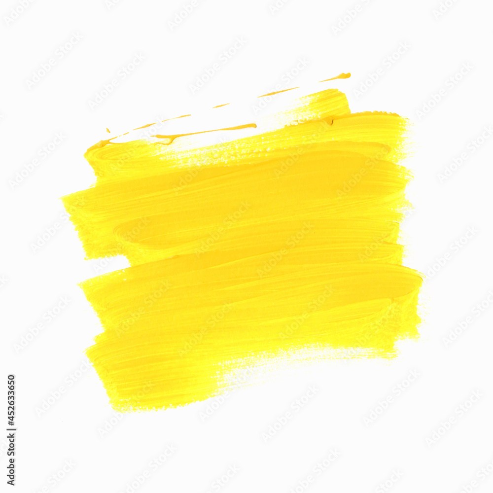 Picture of: Yellow brush stroke watercolor paint background vector